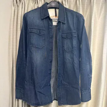 Nudie Jeans 다크 블루 데님 긴팔 셔츠 M 사이즈