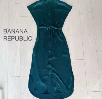BANANA REPUBLIC 다크 그린 셔츠 원피스 XS