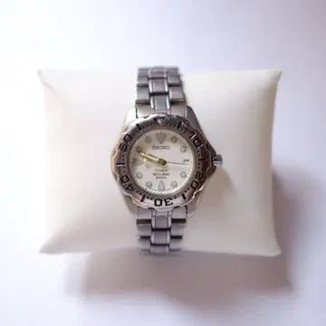 SEIKO 다이버 티타늄 SCUBA 200m 화이트 다이얼 작동품