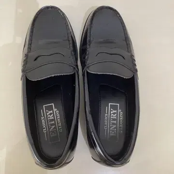 블랙 로퍼 합성 피혁