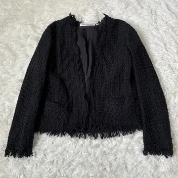 DRESSTERIOUR 드레스트리얼 트위드 노카라 자켓