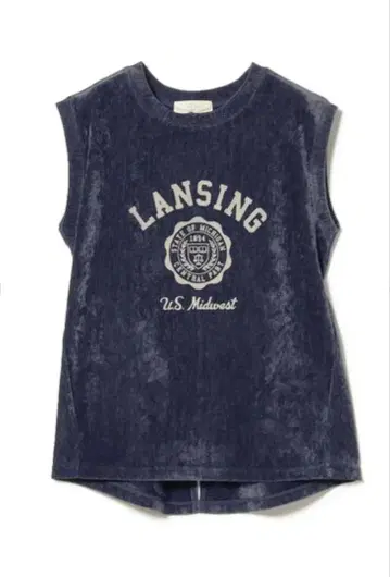 BEAMS 벨로아 슬리브리스 네이비 프리 사이즈 가을/겨울 이너로도!