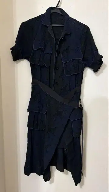 sacai 네이비 반팔 원피스