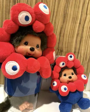 몬치치 미야쿠미야쿠 콜라보 봉제 인형 키링 2개 세트
