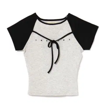 andmary 앤드마리 Alma ribbon tops gray