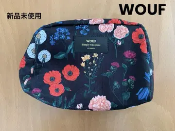 미사용 새상품 WOUF 파우치 꽃무늬 메이크업 파우치 밴드 포함 대