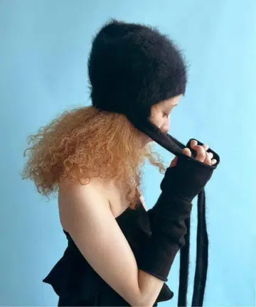 새상품 [ LISA YANG ] Brushed Tied Hood 블랙