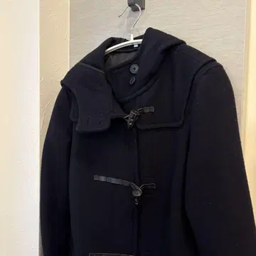 [ 통학용 ] 무인양품 MUJI 울 혼방 더플 코트 네이비 L 사이즈