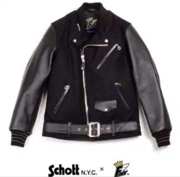 FAT x Schott LEATHER 샷 라이더 자켓