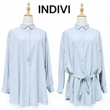 INDIVI 인디비 소아 트리프 플리츠 디자인 셔츠 세탁 가능 3way