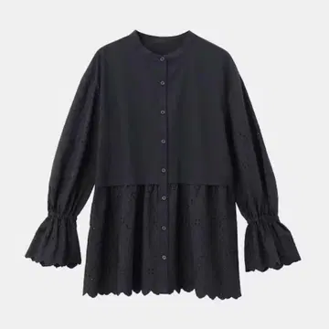 PLST 플라스테 컷워크 레이스 셔츠 (긴팔)