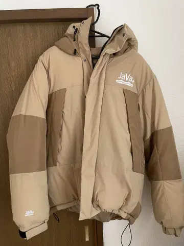 JaVa 후드 부착 베이지 다운 자켓 M