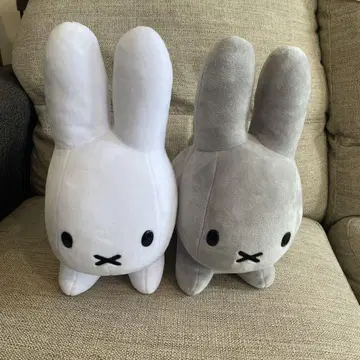 미피 블루나 봉제 인형 화이트 그레이