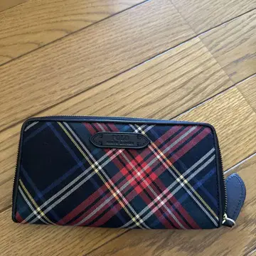 폴로 랄프로렌 타탄 체크 장지갑