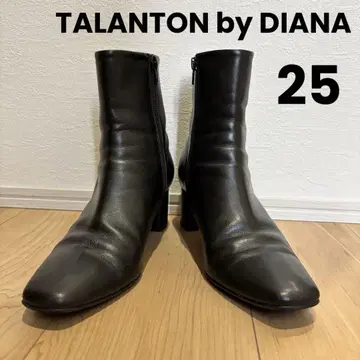 타라톤 by 다이애나 블랙 가죽 부츠 25cm