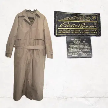 Eddie Bauer / 트렌치코트 스텐카라 코트 다운 라이너