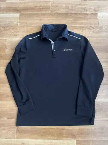새상품급 TaylorMade 긴팔 피케 셔츠 블랙 골프
