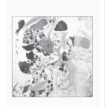 mame kurogouchi Hand Printed Silk Scarf