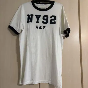 아바클로 A&F 링거 티셔츠 화이트/네이비