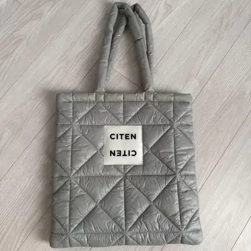 CITEN 시텐 패디드 퀼팅 토트백 그레이