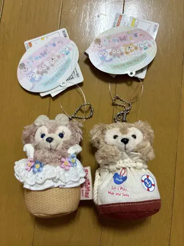 더피 봉제 인형 키링 2세트