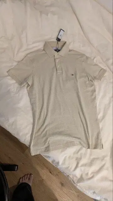 TOMMY HILFIGER 베이지 피케 셔츠 남녀