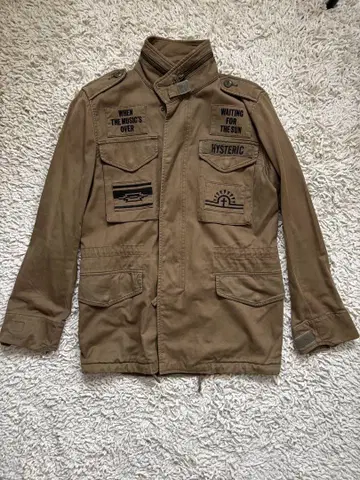 HYSTERIC GLAMOUR M-65 자수 밀리터리 자켓 베이지