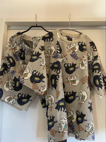 고슬로우 캐러밴 T셔츠 반팔 셋업 스트레치 축구 올 패턴 프린트