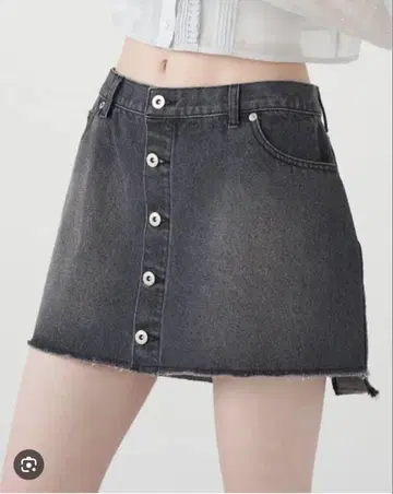 FURFUR 2WAY 로우라이즈 데님 미니 스커트