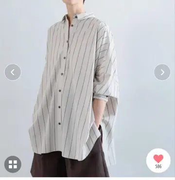 [ 추후 실물 사진 업로드 예정 ] 렙심 / 스트라이프 판초 셔츠