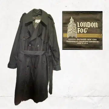 LONDON FOG / 트렌치코트 오버 사이즈 블랙
