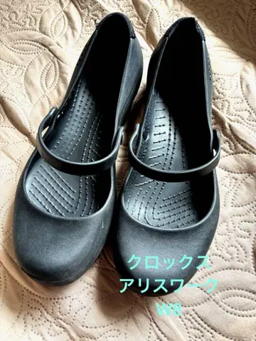 crocs 블랙 앨리스 워크 W8 새상품급 중고