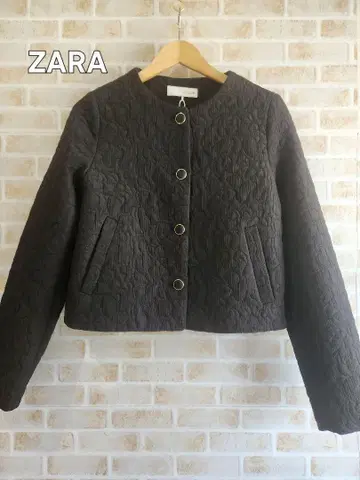 새상품 ZARA 퀼팅 자켓 노카라 M