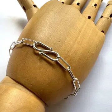 2,Silver Trombone Chain Bracelet w/SHook