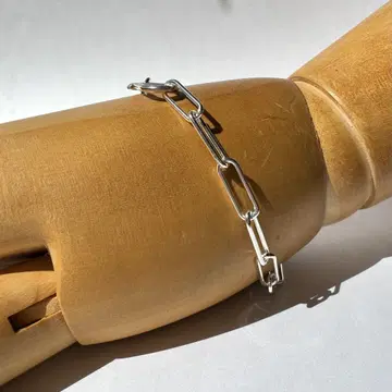 1,Silver Trombone Chain Bracelet w/SHook