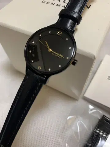 SKAGEN 블랙 아날로그 손목시계