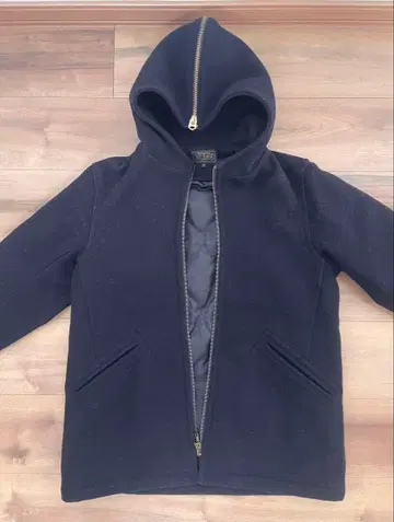 BEAMS+ 울 자켓 네이비 매키노 피 코트 울 코트