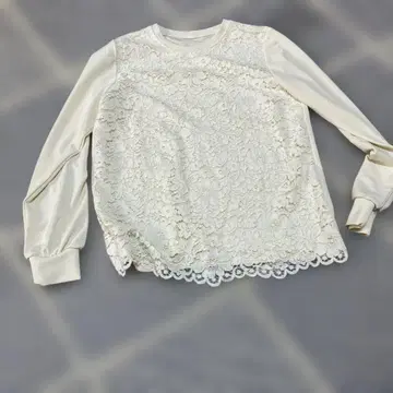 푸플라 레이스 풀오버 아이보리 M