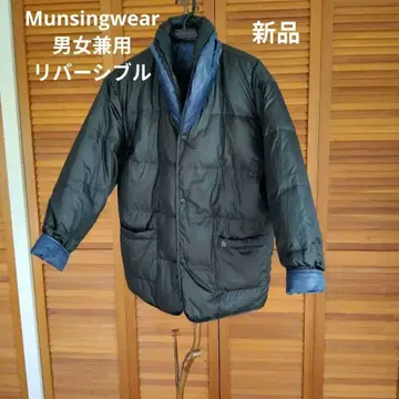 Munsingwear 다운 자켓 블랙/블루 리버서블