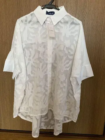PRIMROSE 비침 꽃무늬 오부 소매 셔츠 프리 사이즈