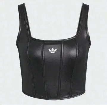 adidas 블랙 가죽 탱크탑