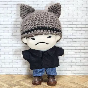 입니짱 10cm용 고양이 귀 니트 모자