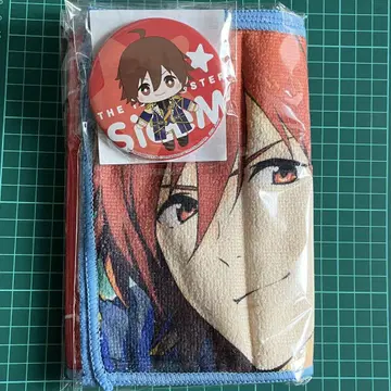 SideM 세가 럭키 쿠지 캔뱃지 머플러 타월 아마가세 토우마