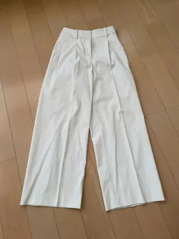 PLST 화이트 와이드 팬츠 XXS