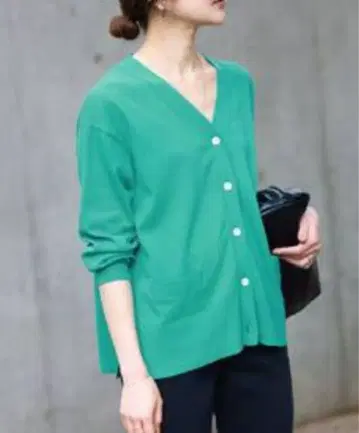 SLOBE IENA 아이스 코튼 가디건 그린 새상품급