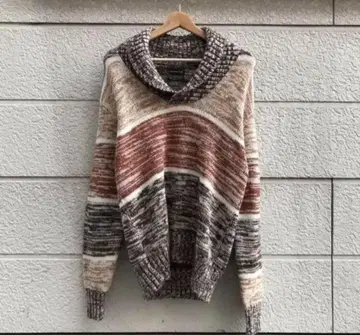70s JC Penney 빈티지 숄카라 니트 남성용 M