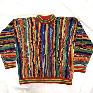 레어 coogi 쿠지 3d 니트 멀티 컬러 S 남성용 90s AU제
