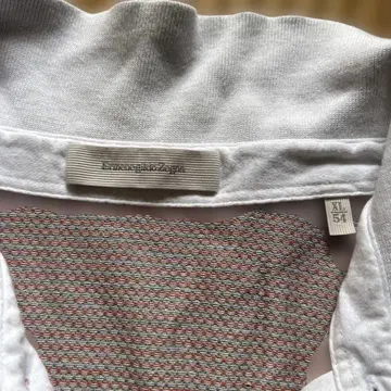 Zegna 피케 셔츠 사이즈 54 빨간색과 화이트 도트