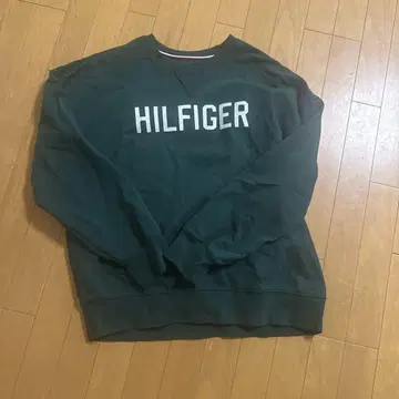 Tommy Hilfiger 다크 그린 맨투맨 M