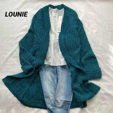 [ 미사용 택 포함 ] LOUNIE 원마일 웨어 겉옷 가운 시스루 니트